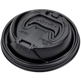 Plastic Deksel PS Resealable zwart Ø9,4cm (1000 stuks)