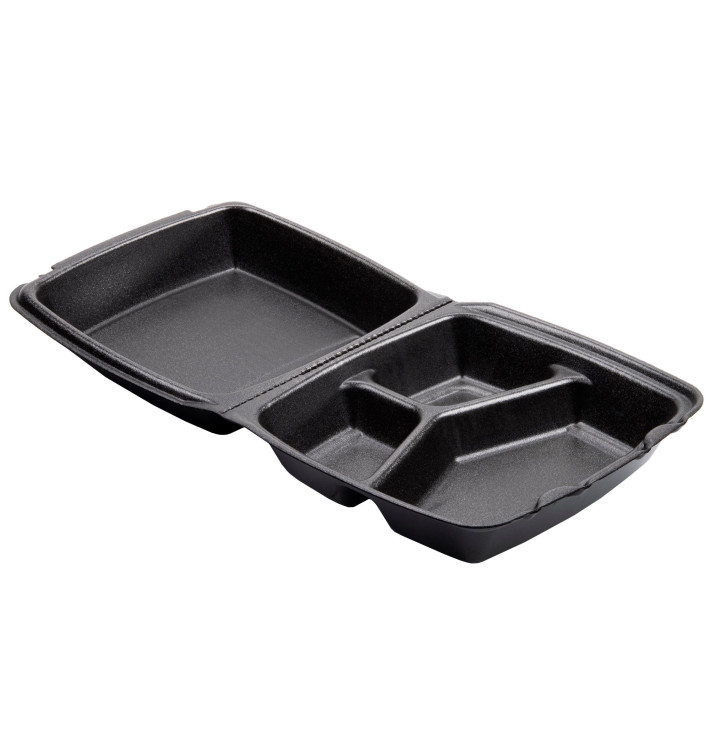 Boîte en FOAM LunchBox 3C. Noir 210x200mm (200 Utes)