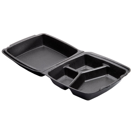 Boîte en FOAM LunchBox 3C. Noir 210x200mm (100 Utes)