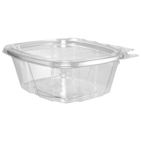 Plastic deli Container PET onverbrekelijk koepel Deksel Plat 475ml (100 stuks) 