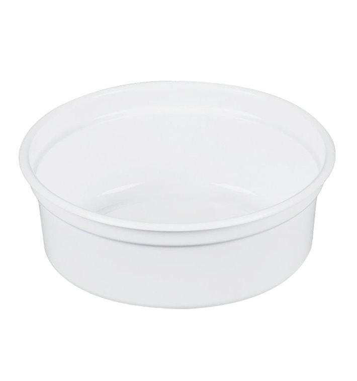 Récipient en Plastique PP "Deli" 8Oz/266ml Blanc Ø120mm (500 Unités)