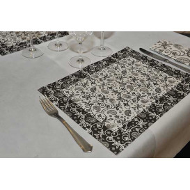 Papieren Placemats 30x40cm "Cachemir" zwart 50g (500 stuks) 