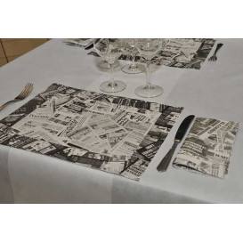 Papieren Placemats 30x40cm "Prensa" zwart 50g (500 stuks) 