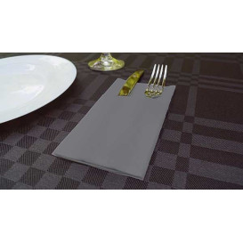 Serviette Kangourou en Airlaid Gris 40x40cm (30 Unités)