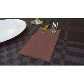 Serviette Kangourou en Airlaid Marron 40x40cm (30 Unités)