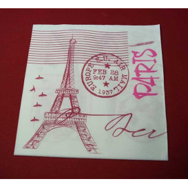 Papieren servet dubbel punt "Paris" 40x40cm (50 stuks) 