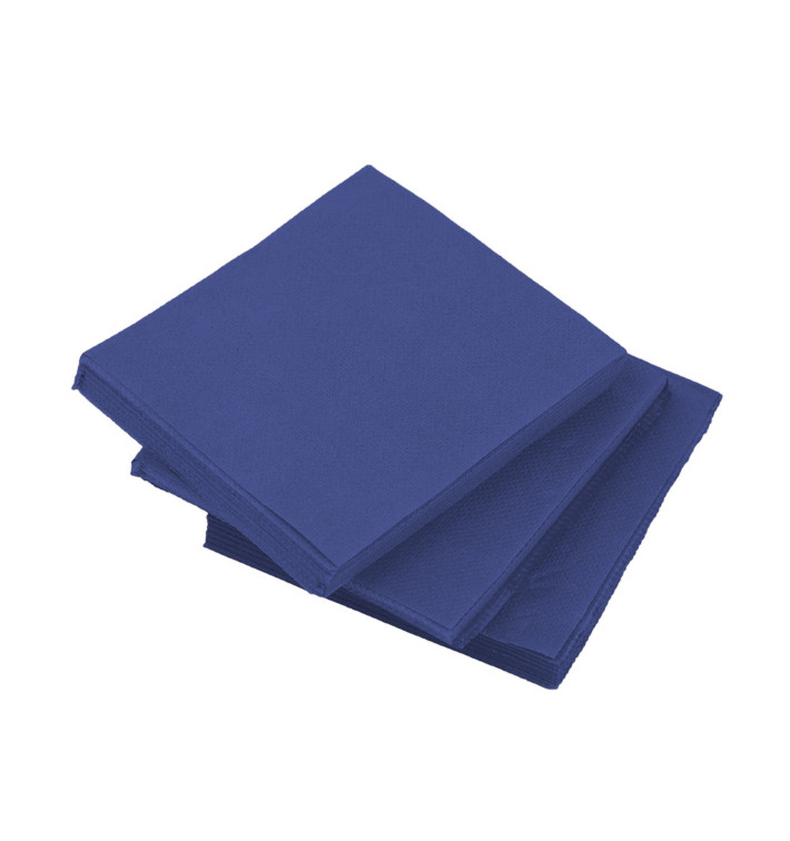 Papieren servet Micropunt blauw 20x20cm 2C (100 stuks) 