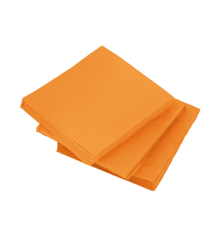 Papieren servet Micropunt oranje 20x20cm 2C (100 stuks) 