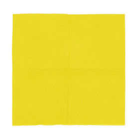 Serviette en Papier Micro Point 20x20cm Jaune (100 Utés)