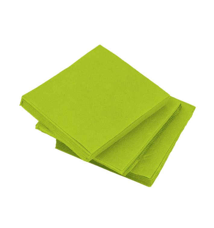 Papieren servet Micropunt pistache 20x20cm 2C (100 stuks) 