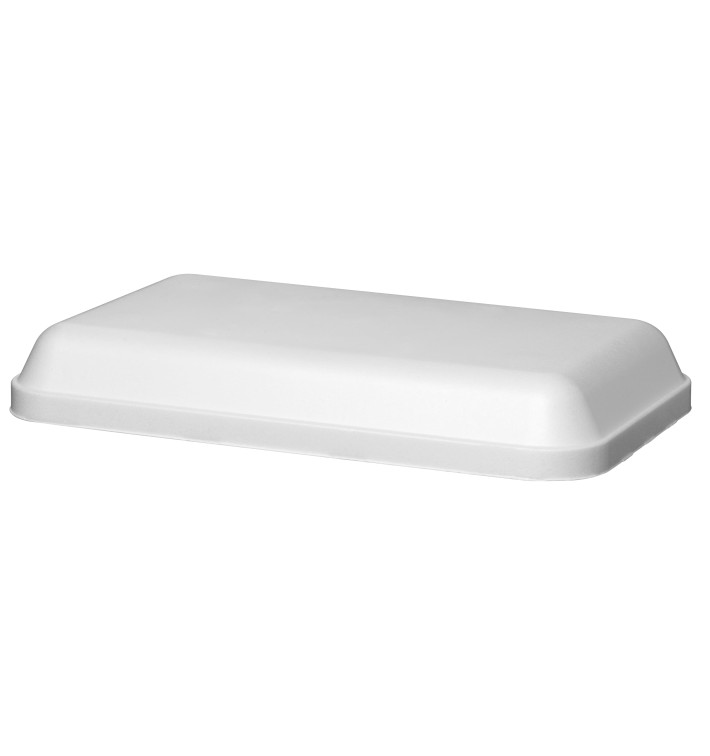 Couvercle pour Barquette Rectangulaire Foam Blanc 970ml (25 Unités)