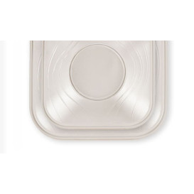 Assiette Plastique PP "X-Table" Carré Perle 180mm (120 Utés)