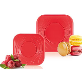 Assiette Plastique PP "X-Table" Rouge 230mm (8 Utés)