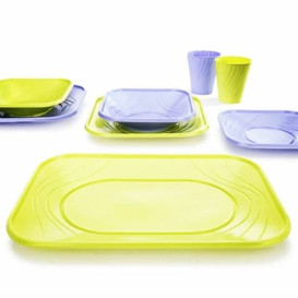 Assiette Plastique PP "X-Table" Violet 180mm (120 Utés)