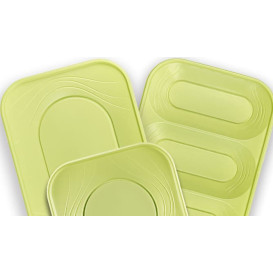 Assiette Plastique PP "X-Table" Citron vert 230mm (8 Utés)