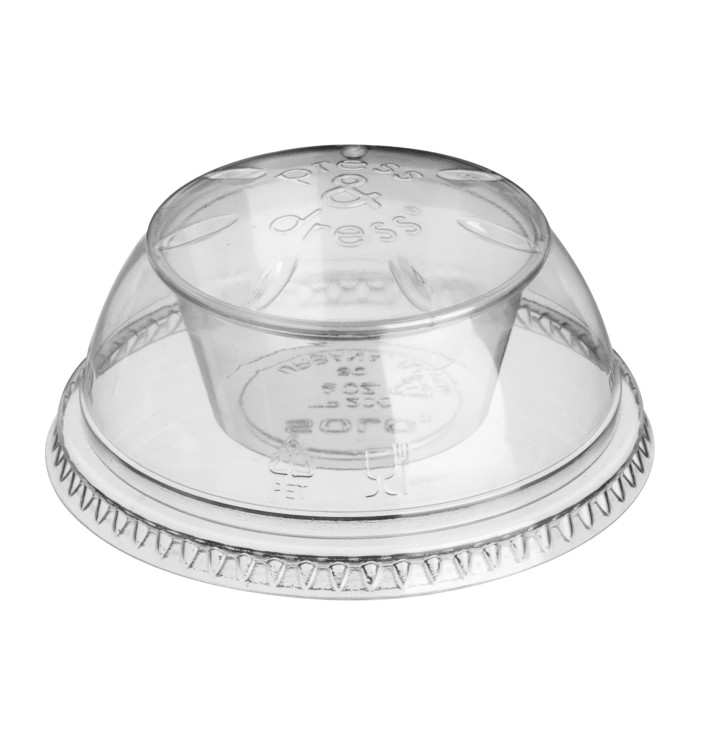 Dôme avec Coupe PET Cristal "Press&Dress" Ø9,2cm (50 Utés)