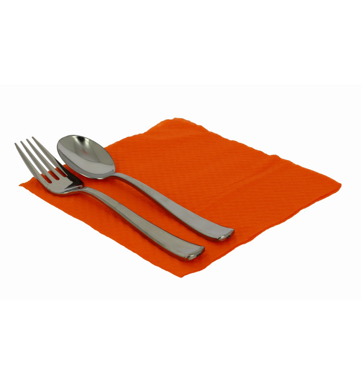 Papieren servet oranje 33x33cm 1-laags (70 stuks) 