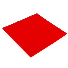 Serviette Papier Rouge 2E Molletonnée 33x33cm (50 Unités)