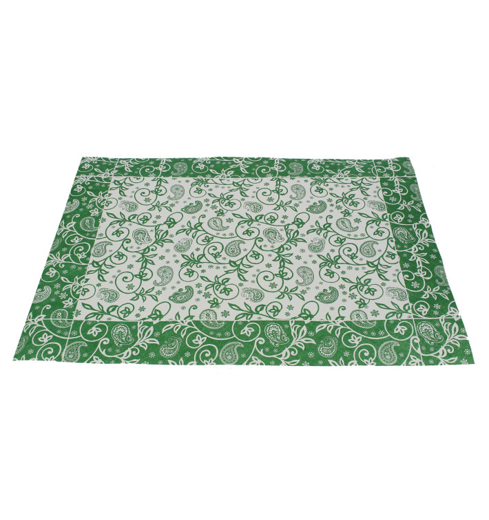 Papieren Placemats 30x40cm "Cachemir" groen 50g (500 stuks) 