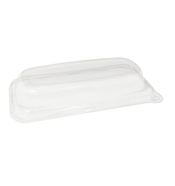 Couvercle Plastique pour Plateau Canne à Sucre 20x10cm (50 Utés)