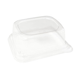 Couvercle PET pour Plateau Canne à Sucre 14x14cm (50 Utés)