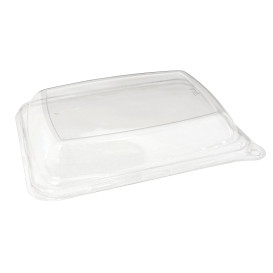 Plastic PET koepel Deksel voor Suikerriet brood Container 20x14x3cm (300 stuks)