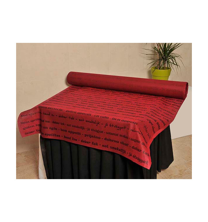 Nappe Rouleau PP Non Tissé Bordeaux "Bon Appetit" 1,2x50m 50g (6 Utés)