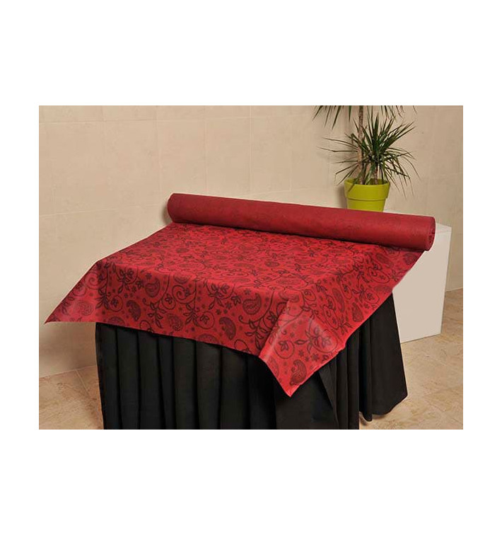 Nappe Rouleau PP Non Tissé Bordeaux "Cachemire" 1,2x48m 50g (1 Uté)