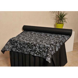 Nappe Rouleau PP Non Tissé Noir "Cachemire" 1,2x50m 50g (6 Utés)