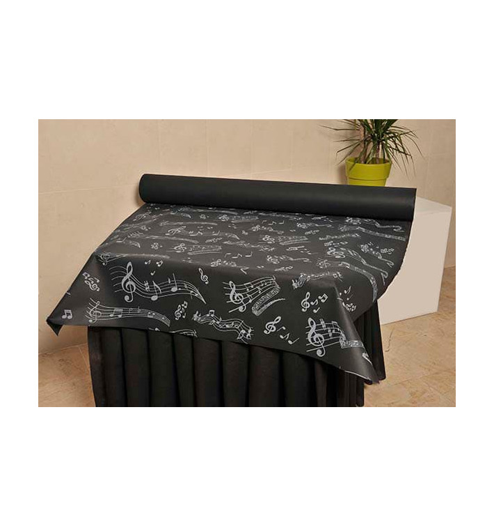 Nappe Rouleau PP Non Tissé Noir "Musical" 1,2x50m 50g (6 Utés)