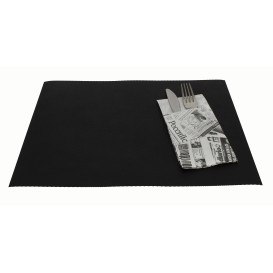 Set de Table Réutilisable Noir 30x40cm 250g (150 Utés)