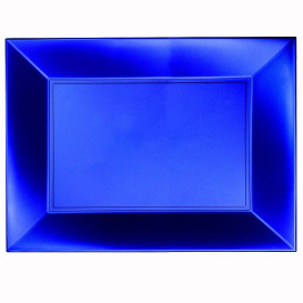 Plateau Plastique Bleu Nice Pearl PP 345x230mm (6 Utés)