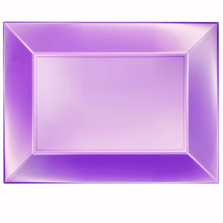 Plateau Plastique Violet Nice Pearl PP 345x230mm (6 Utés)