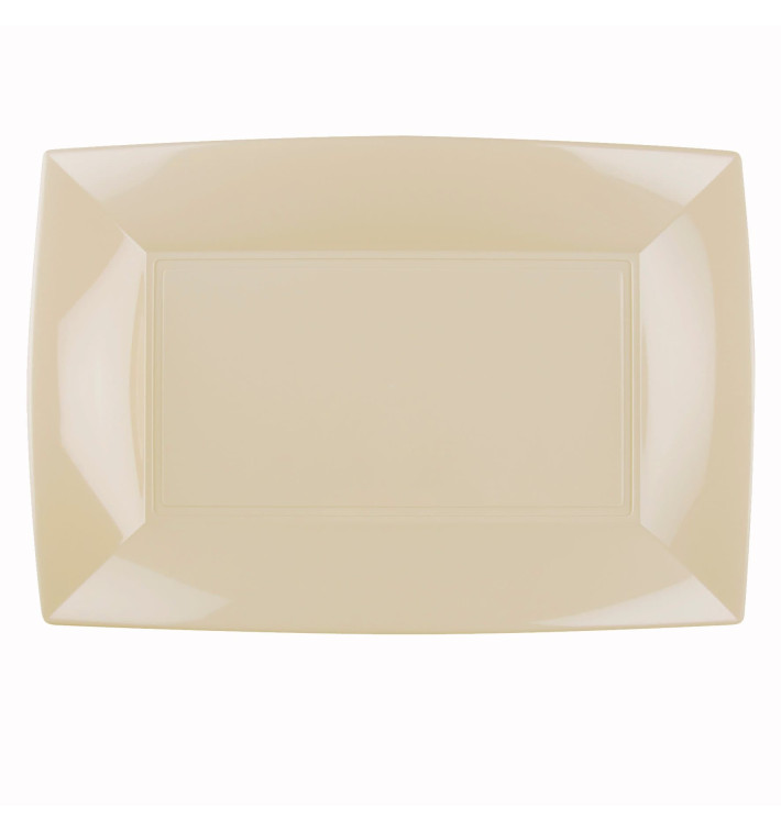 Plateau Plastique Crème Nice PP 345x230mm (6 Utés)