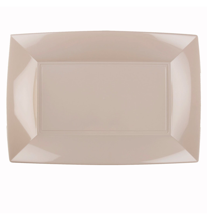 Plateau Plastique Beige Nice PP 345x230mm (6 Utés)