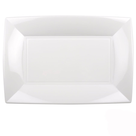 Plateau Plastique Blanc Nice PP 345x230mm (6 Utés)