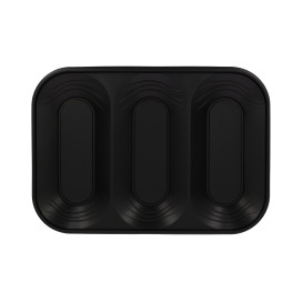 Plateau Plastique PP "X-Table" 3C Noir 330x230mm (2 Utés)