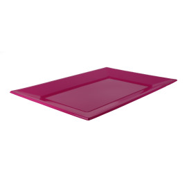 Plateau Plastique Fuchsia Rectang. 330x225mm (3 Utés)