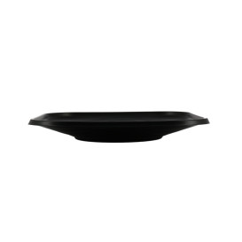 Assiette Plastique PP "X-Table" Carré Noir180mm (8 Utés)