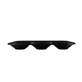 Plateau Plastique PP "X-Table" 3C Noir 330x230mm (2 Utés)