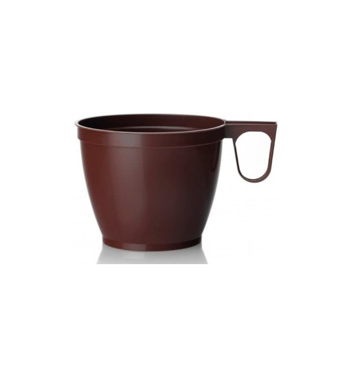 Tasse Plastique Dur Marron 180ml (50 Unités)