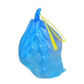 Sac poubelle 55x55cm fermeture facile Bleu (15 unités)