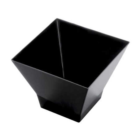 Verrine Dégustation Réutilisable PS Pagode Medium Noir 200ml 8x8cm (12 Utés)