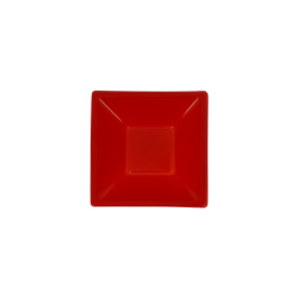 Bol en Plastique PS Carré Rouge 12x12cm (720 Utés)