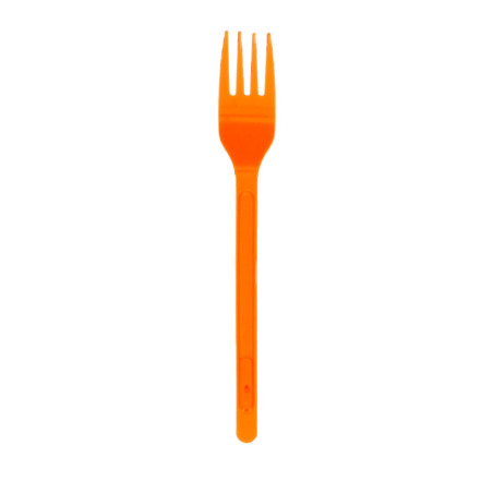 Fourchette Plastique PS Orange 175mm (20 Unités)