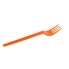 Fourchette Plastique PS Orange 175mm (20 Unités)