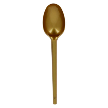 Plastic lepel  PS goud 16,5cm (600 stuks)