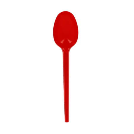 Cuillère Plastique PS Rouge 165mm (600 Unités)