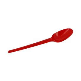 Cuillère Plastique PS Rouge 165mm (600 Unités)