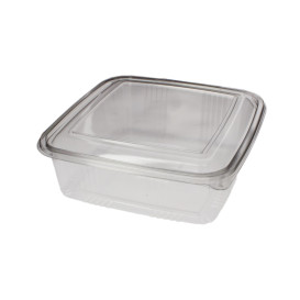 Coque Carrée avec charnière PET 1500ml (200 Utés)